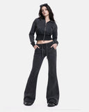 Washed Fleece Flare Tracksuit | Inflation Streetwear