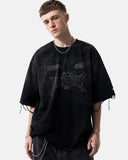 distressed oversized cotton t shirt