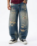 Distressed Button Barrel Jeans | Inflation Streetwear INFLATION