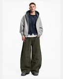 Washed Embroidered Barrel Cargo Pants | Inflation Streetwear