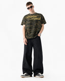 Embroidered Raw Baggy Jeans | Inflation Streetwear INFLATION