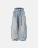 Rhinestone Baggy Barrel Jeans | Inflation Streetwear INFLATION