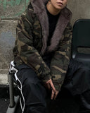 Camo Faux Fur Lined Bomber Jacket | Inflation Streetwear INFLATION