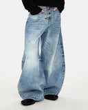 Acid Washed Whisker Clasp Barrel Jeans | Inflation Streetwear INFLATION