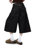 Raw Denim Longline Cargo Jorts | Inflation Streetwear INFLATION