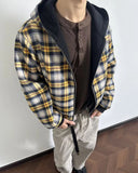 Yellow Plaid Reversible Zip-Up Hoodie | INFLATION Streetwear INFLATION