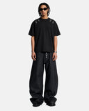 Buttons Up Raw Baggy Jeans | Inflation Streetwear