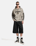 Leopard Print Graphic Boxy Zip Up Hoodie | Inflation Streetwear