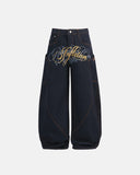 Script Graphic Barrel Jeans | Inflation Streetwear