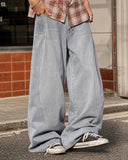 Acid Washed Distressed Barrel Jeans | Inflation Streetwear INFLATION