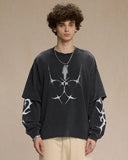 INFLATION Washed Double Layered Tees INFLATION