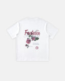 flat lay of plain cotton short sleeve t-shirt front