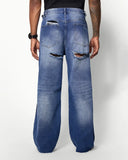 Acid Washed Ripped Baggy Jeans | Inflation Streetwear INFLATION