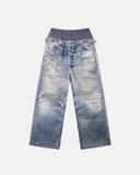 Layered Digital Print Baggy Jeans | Inflation Streetwear INFLATION