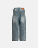 Rhinestone Straight Leg Denim Jeans | Inflation Streetwear INFLATION