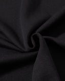 black fabric texture close up on script graphic t shirt