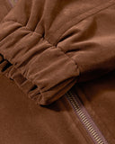Buckle Hem Suede Bomber Jacket | Inflation Streetwear