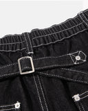 Metal Clasp Contrast Stitch Baggy Jeans | Inflation Streetwear