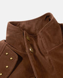 Buckle Hem Suede Bomber Jacket | Inflation Streetwear