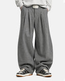 Eyelet Waistband Pleated Barrel Tailored Pants | Inflation Streetwear