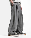 Eyelet Waistband Pleated Barrel Tailored Pants | Inflation Streetwear