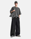 Eyelet Waistband Pleated Barrel Tailored Pants | Inflation Streetwear