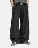 Eyelet Waistband Pleated Barrel Tailored Pants | Inflation Streetwear
