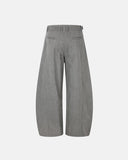 Eyelet Waistband Pleated Barrel Tailored Pants | Inflation Streetwear