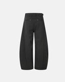 Eyelet Waistband Pleated Barrel Tailored Pants | Inflation Streetwear