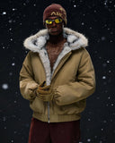 Faux Fur Lined Padded Bomber Jacket | Inflation Streetwear INFLATION