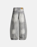 Blue Acid Wash Barrel Jeans | Inflation Streetwear INFLATION