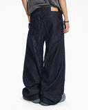 stacked hem baggy jeans urban styling