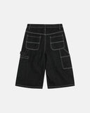 Contrast Stitching Raw Cargo Jorts | Inflation Streetwear INFLATION