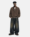 Dirty Wash Graphic Wide Leg Jeans | Inflation Streetwear