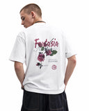 flat lay of plain cotton short sleeve t-shirt back