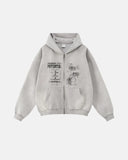 Graphic Washed Zip Up Hoodies | Inflation Streetwear INFLATION