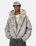 Faux Fur Lined Bomber Hooded Jacket | Inflation Streetwear INFLATION