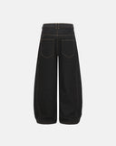 Buttons Up Raw Baggy Jeans | Inflation Streetwear INFLATION