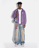 Ghost Acid Wash Zip Up Hoodies | Inflation Streetwear