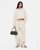 Washed Cropped Hoodie Tracksuit | Inflation Streetwear