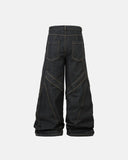 Stitching Button Up Baggy Jeans | Inflation Streetwear INFLATION