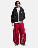 Contrast Piping Graphic Barrel Sweatpants | Inflation Streetwear