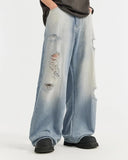 Distressed Ripped Blue Jeans | Inflation Streetwear INFLATION