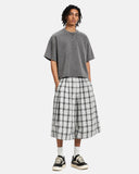 side view of plaid shorts for men
