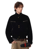 Cropped Suede Cotton Padded Jacket | Inflation Streetwear INFLATION