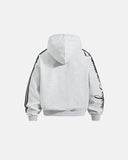 Script Graphic Boxy Zip Up Hoodie | Inflation Streetwear