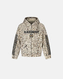 Leopard Print Graphic Boxy Zip Up Hoodie | Inflation Streetwear