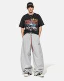 Vintage Race Car Snow Wash Oversized Tee | Inflation Streetwear INFLATION