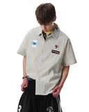 Graffiti Patch Striped Shirts | Inflation Streetwear INFLATION