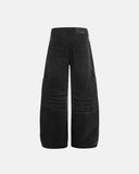 Black Patchwork Barrel Jeans | Inflation Streetwear INFLATION